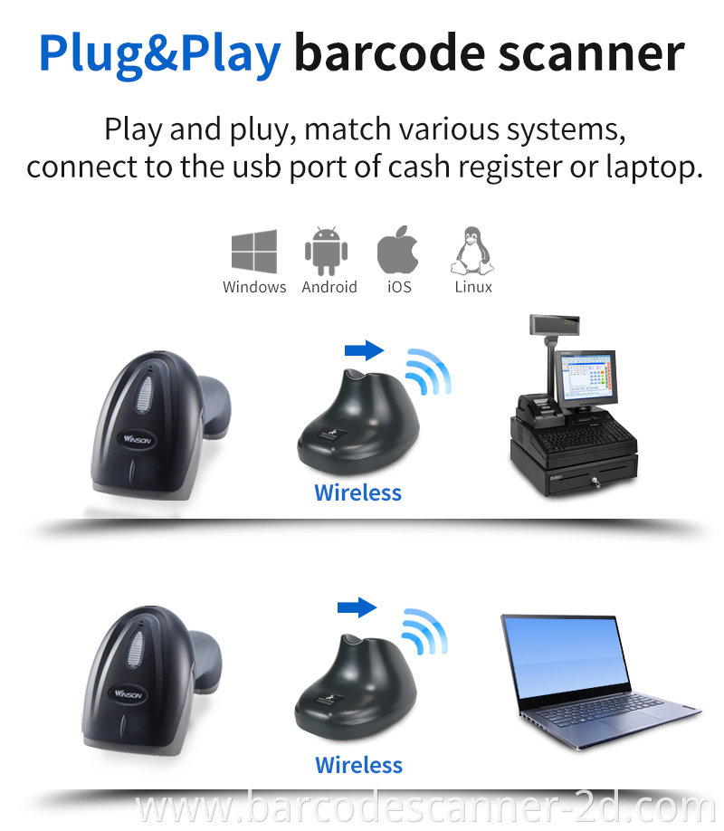 Handheld Barcode Scanner with stand 